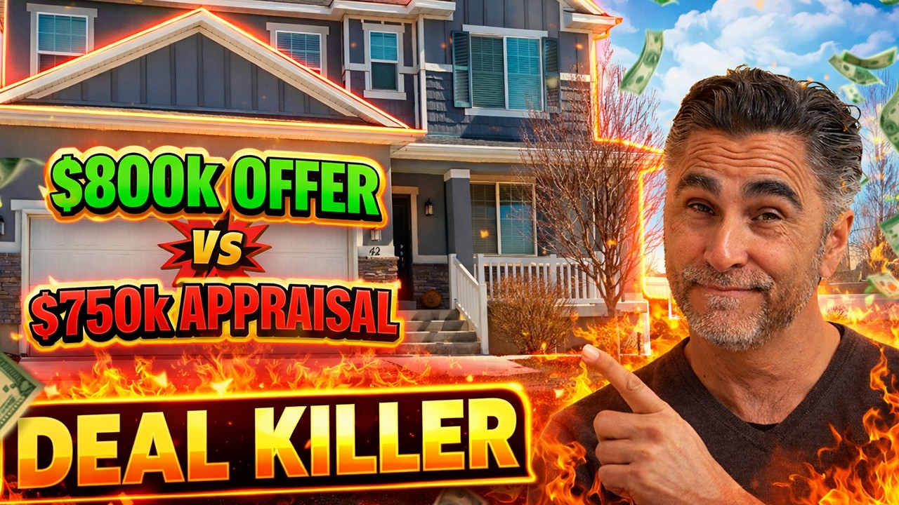 Video thumbnail: '$800K Offer vs $750K Appraisal' — Andrew on the appraisal gap
